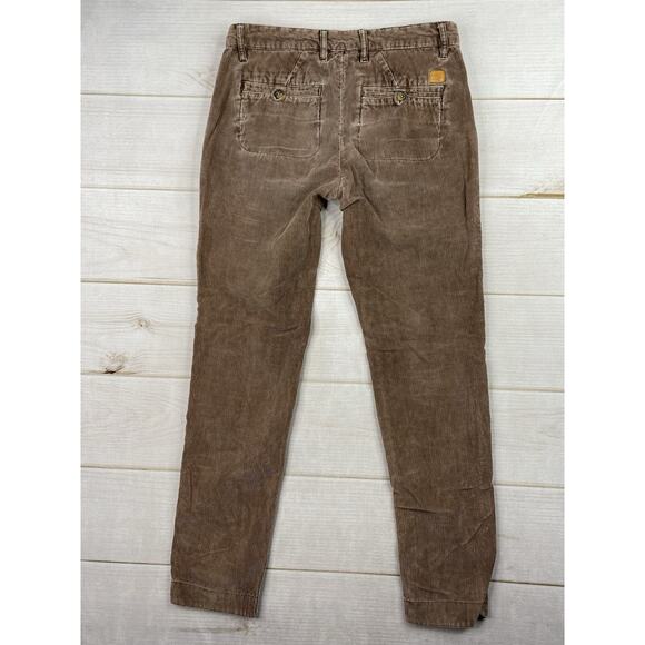 Jachs Corduroy Pants Mens 30x31 Brown Ares Slim Straight Fit Tapered Distressed - Picture 9 of 12
